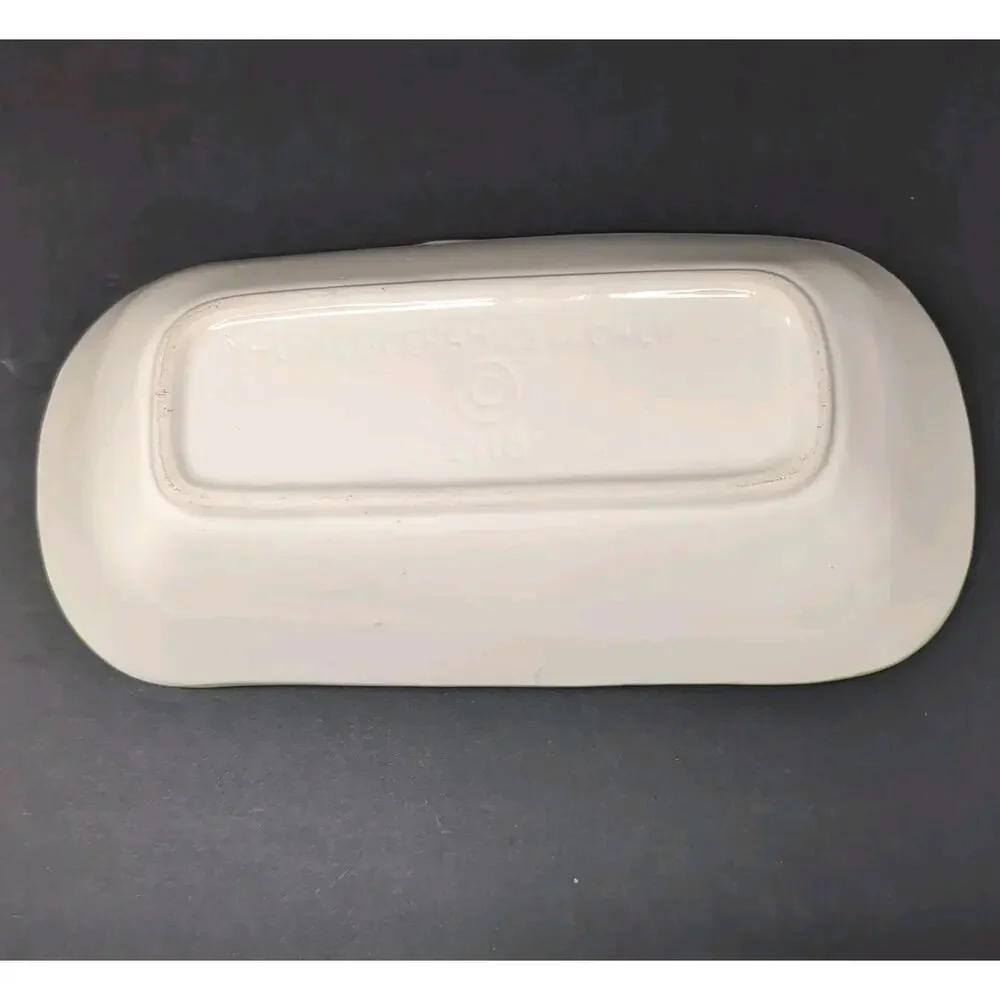VTG Maurice Ceramics Of Calif USA Mid Century BREAD Ceramic Basket Tray Novelty‎